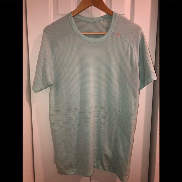 lululemon athletica Other - Lululemon Mens Metal Vent Tech Short Sleeve Medium Aquamarine Stripe